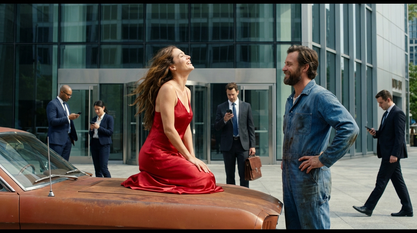 “Ese Coche Es Una Chatarra” — La CEO Se Burla Del Mustang De Un Padre Soltero… Hasta Que Lo Arranca