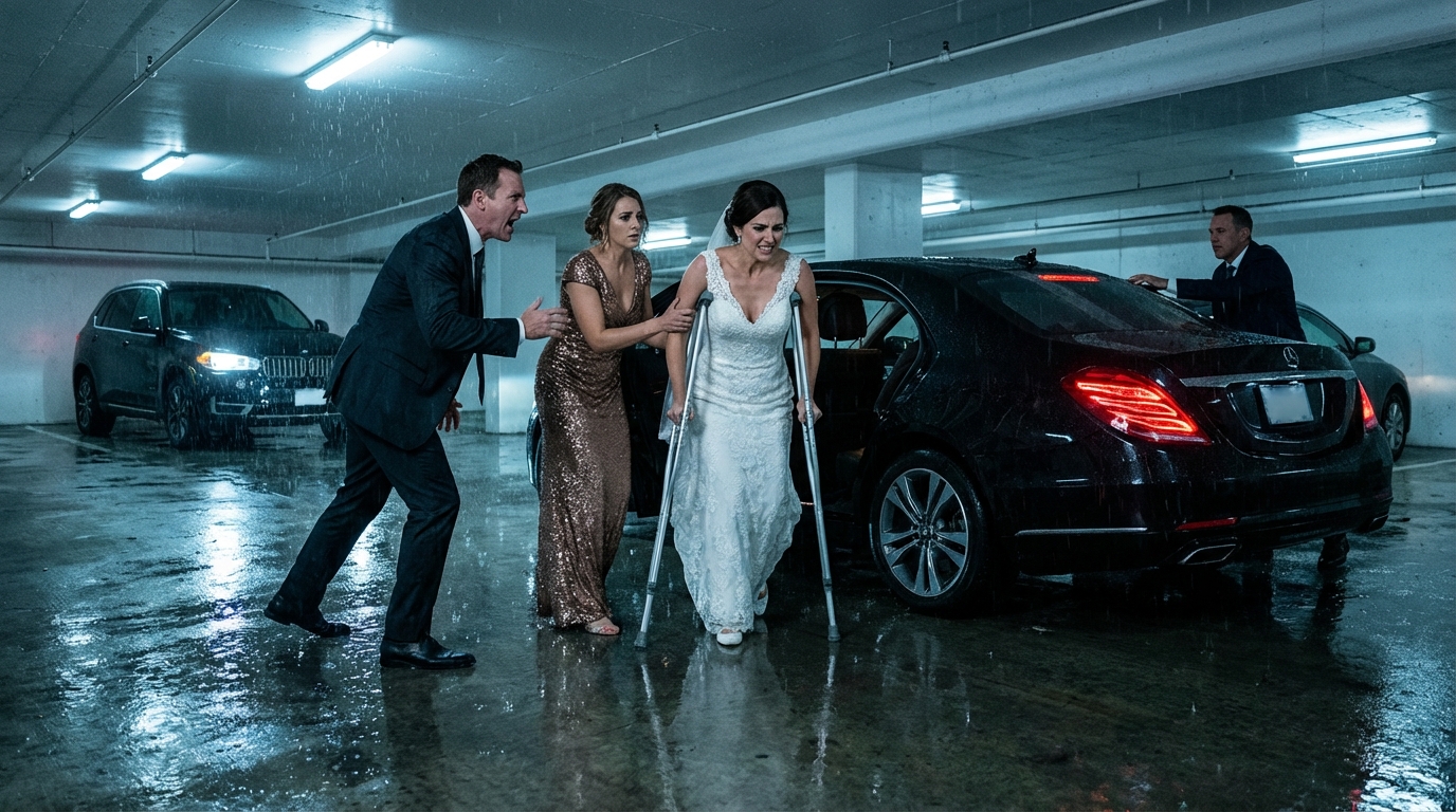 “The Heiress’ Wedding Nightmare: A Fake Fall, A Deadly Conspiracy, and the Mother Who Risked Everything to Save Her Life and Fortune” Emily Chandler stood in front of the full-length mirror, smoothing the delicate lace of her ivory gown. The hotel suite was luxurious, every detail polished to perfection