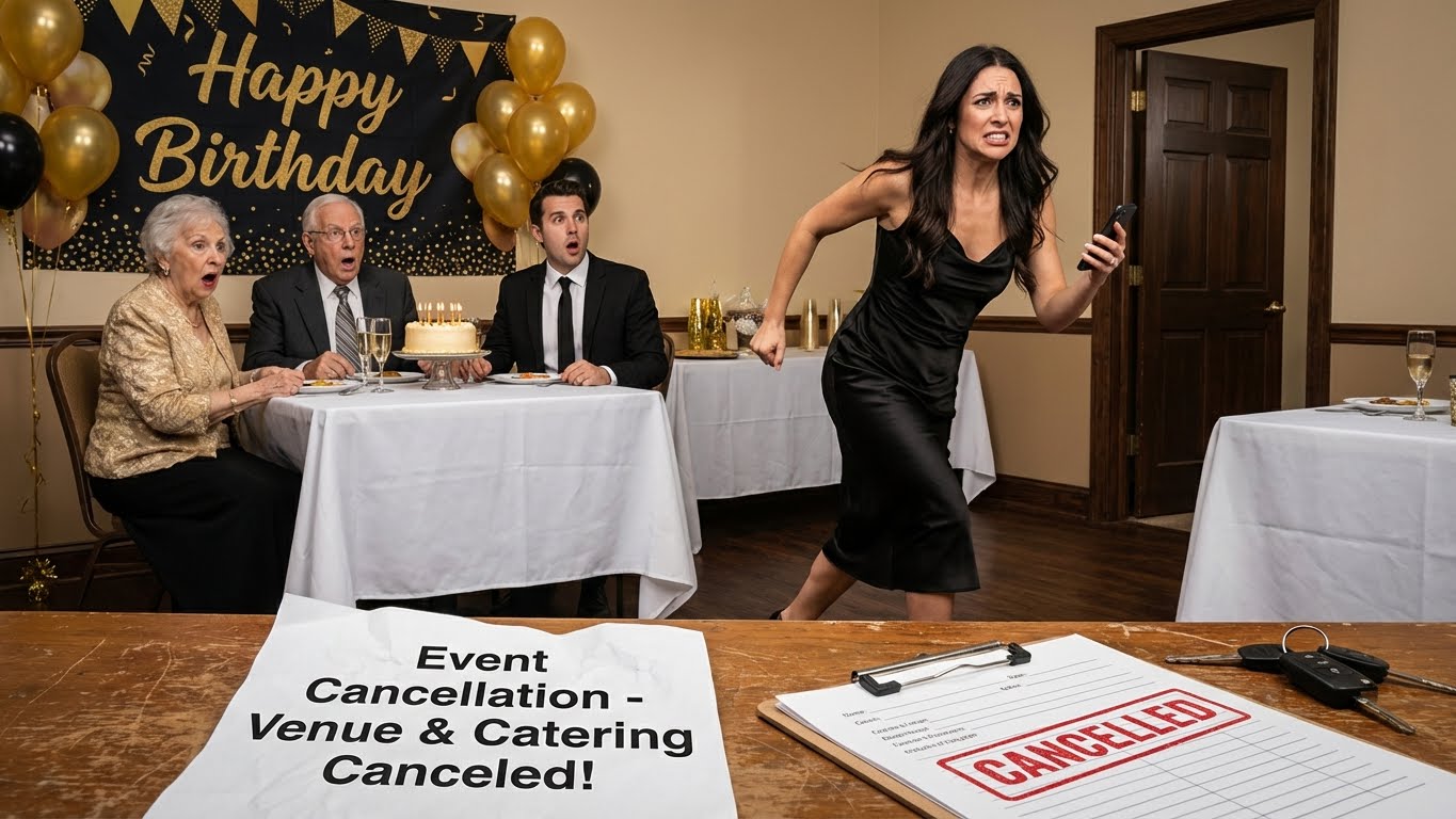 During my mother-in-law’s birthday dinner in Rome, there was no chair for me at the table. My husband shrugged and joked, “Oops… someone can stand!” Everyone laughed. I calmly replied, “Got it. I don’t belong here,” and left. Half an hour later, they found out I canceled the entire reservation—food, place, all of it. The whole table went silent