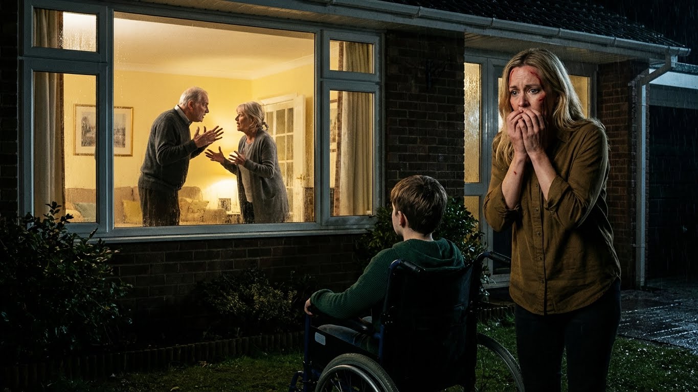 We went to my mother-in-law’s house for Thanksgiving with our eight-year-old adopted son, who uses a wheelchair. While I was in the hallway, I overheard her insulting us for adopting him. Then my husband began explaining the real reason we brought him into our family. What I heard next made my heart stop, and I immediately took my son and left for good.