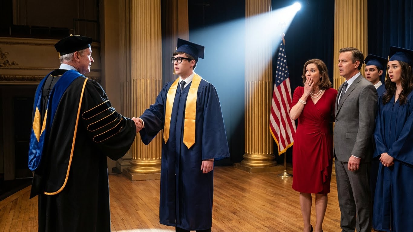 At graduation, they came for my twin—their golden boy. But when my name echoed through the hall as valedictorian, their faces collapsed. “Robert… what did we do?” Mom whispered. I didn’t look at them. I looked at the crowd who finally saw me and said, “This is for everyone who was told they weren’t worth the risk.”