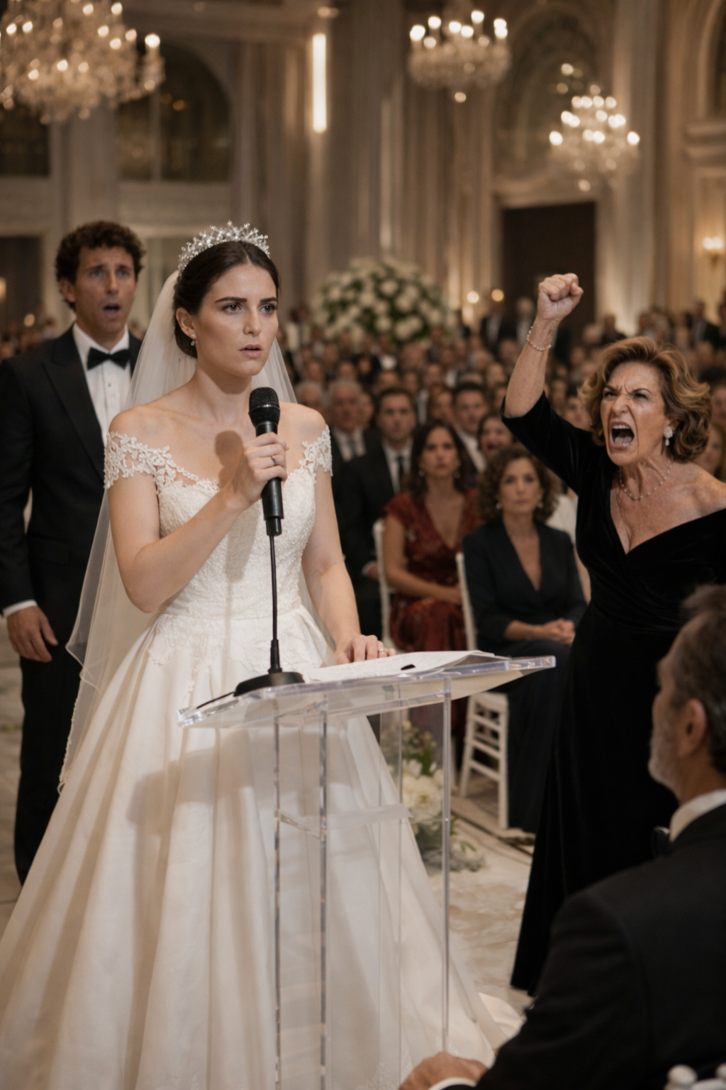 I heard the voice of my future mother-in-law Called Me Their “Cash Cow” Over the Intercom, I froze. My hand, midway to my hair, stayed suspended in the air. The coldness in her voice was sharper than the Highland wind. 10 Minutes Later, I Used Their Wedding to Liquidate Their Entire Dynasty.