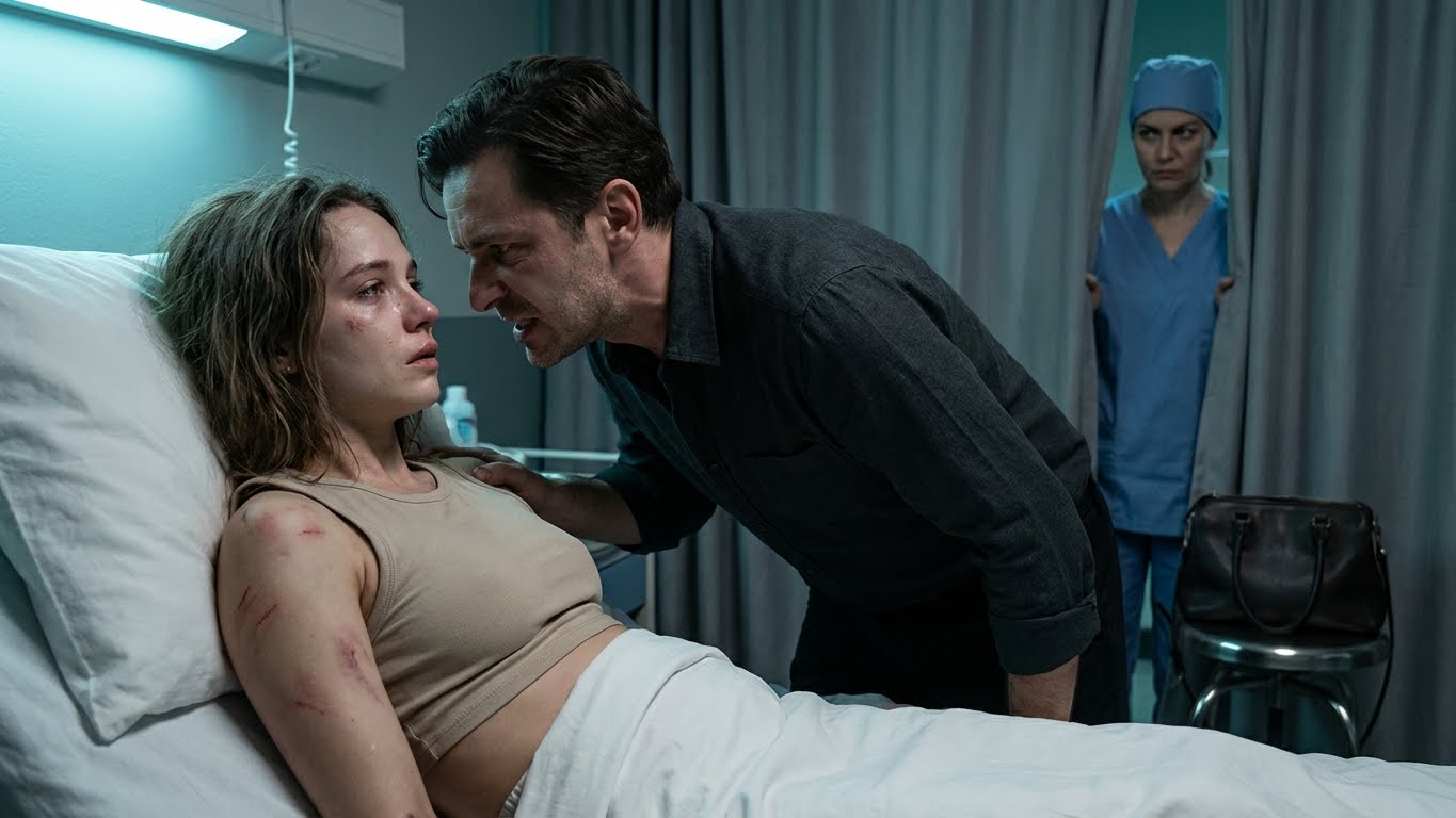 He whispered that I was overreacting, but the ER nurse saw something on the cameras that couldn’t be ignored, and when the police arrived, my MIL’s calm smile disappeared.