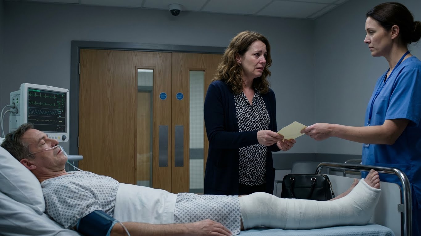 I went to the hospital every day to take care of my husband after his injury. One night, as he slept peacefully, the head nurse passed by and secretly placed a folded paper into my hand. She didn’t explain anything.