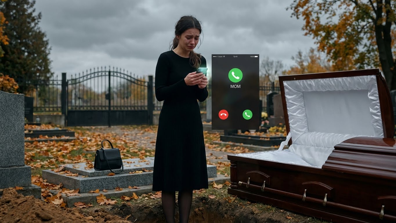 While my husband’s casket was being lowered, I stood alone—no family, no parents, not even my best friend.