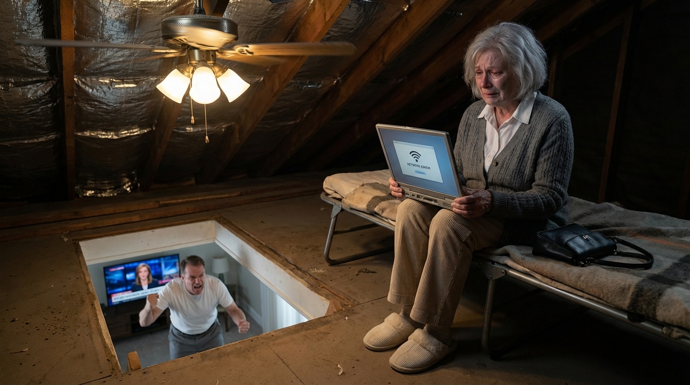 They said I was confused. So they locked me in the attic. I changed the Wi-Fi and ruined his career.