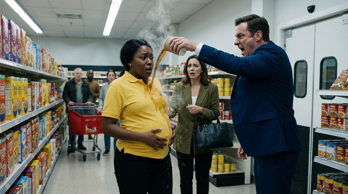 “You should watch where you’re going.”Racist Boss throws Hot Coffee At Pregnant Black Woman—What Happened Later Shocked the Company