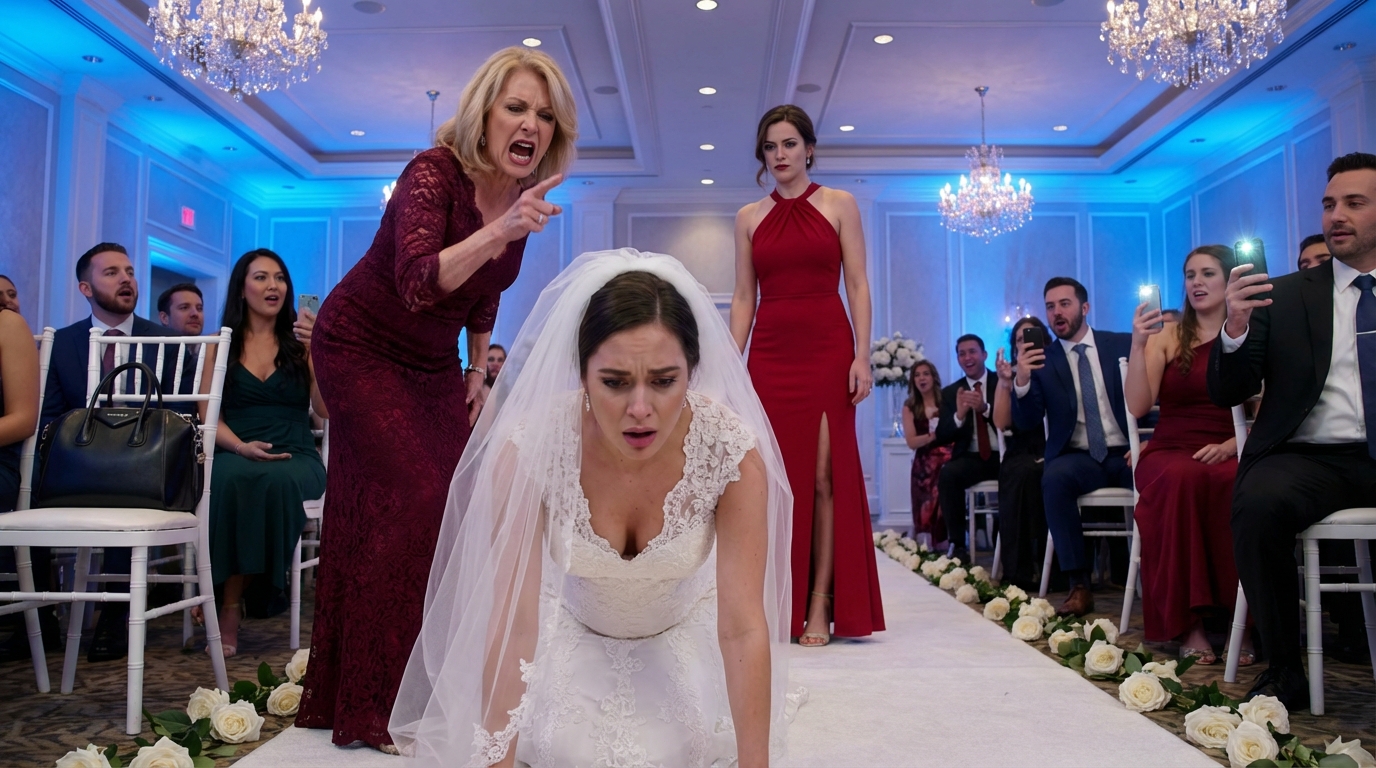 “Get on your knees or the wedding ends now.”Mother-In-Law Forced Pregnant Bride To Crawl Down Aisle To Please Mistress — Groom Watched Coldly