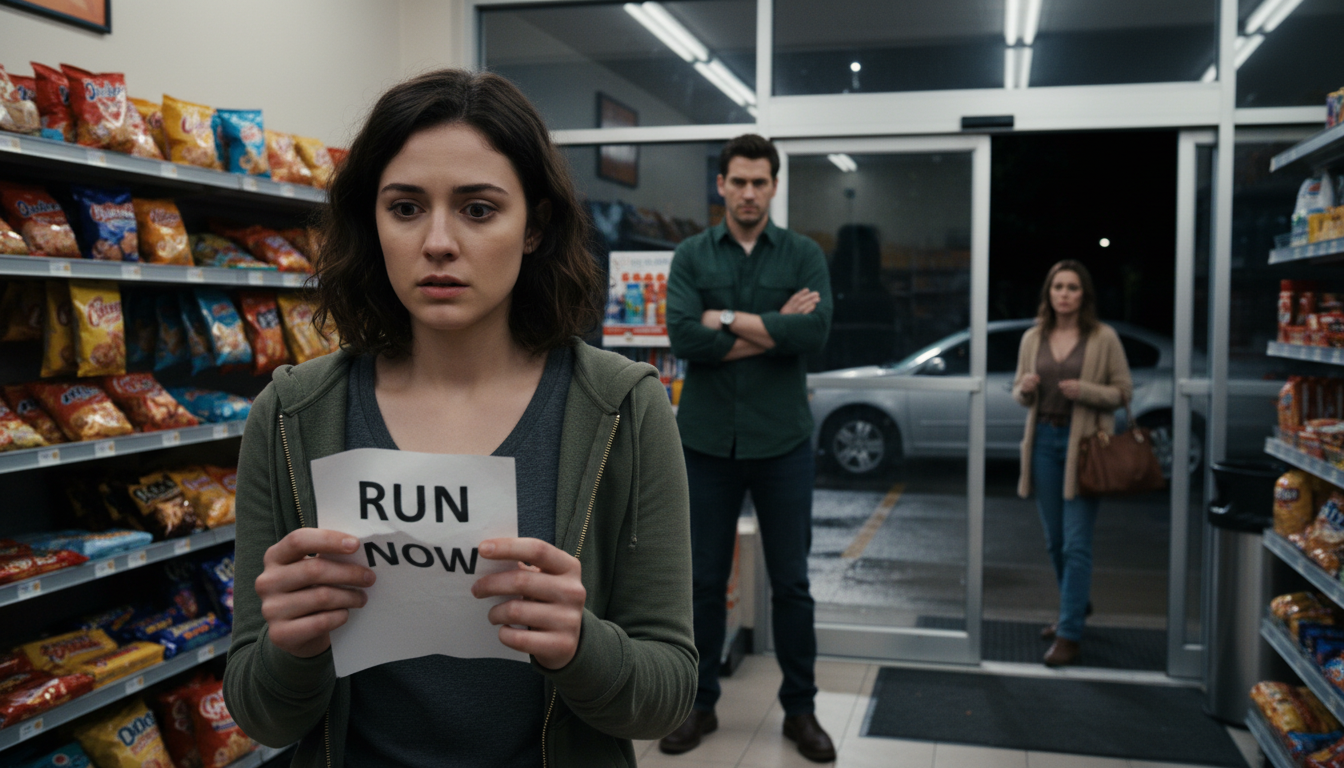 My husband took me on a trip to fix our marriage but at a gas station a stranger warned me so I said I was going to the bathroom and never got back in that car again.