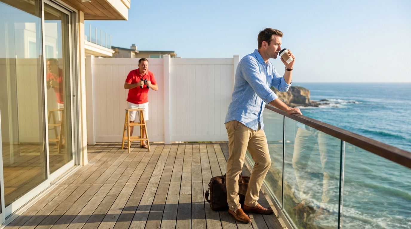My cousin outbid me on my dream house just to be petty. So I bought the lot next door—and built a fence that stole his ocean view.