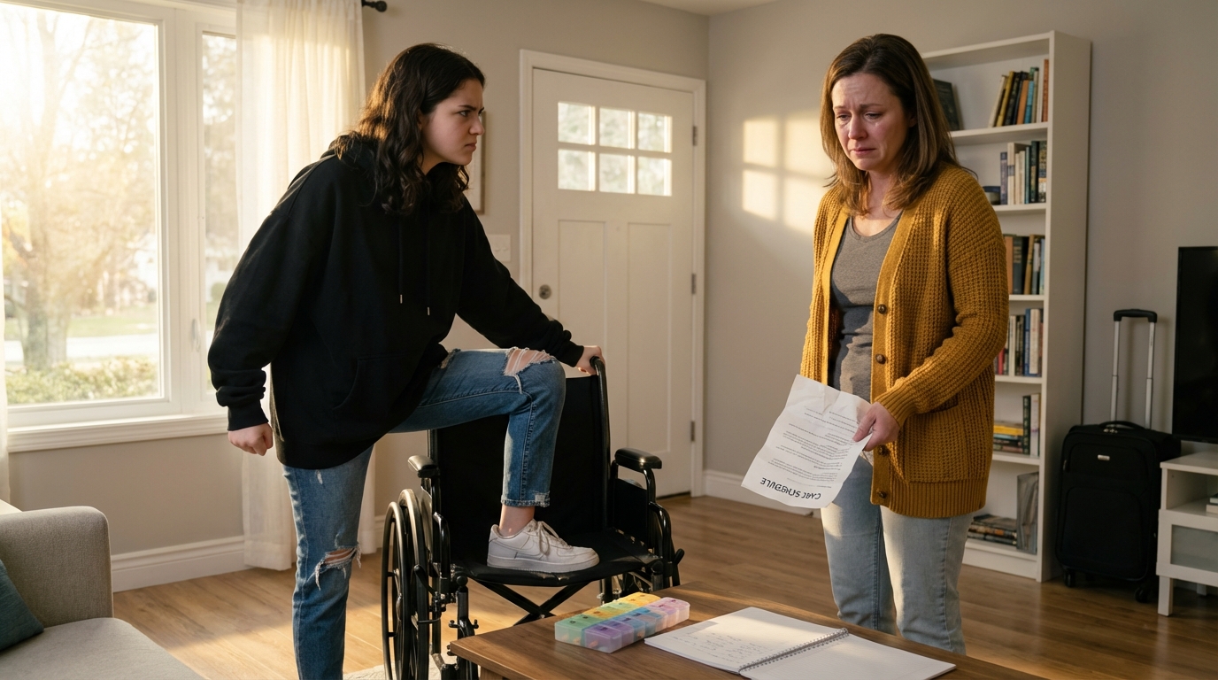 My husband insisted his daughter was severely disabled, non-verbal, and needed constant care. They left her with me for a week. The second they pulled out of the driveway, she walked over, tossed me car keys, and said, ‘Time to find out what they’ve been hiding from you… and me.’