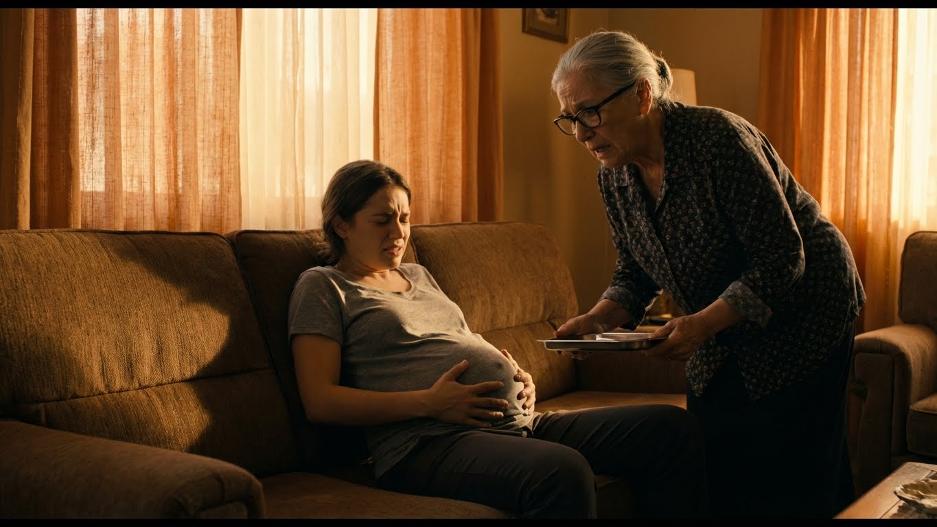 I was barely able to move from nausea when my MIL scoffed, “Don’t be so dramatic. Housework won’t kill you.” My SIL laughed cruelly. “We’re going out. Clean everything before we’re back.” She flung a plate toward me and left. Hours later, when they returned, their voices echoed through the house in panic. “What the hell is this?!”