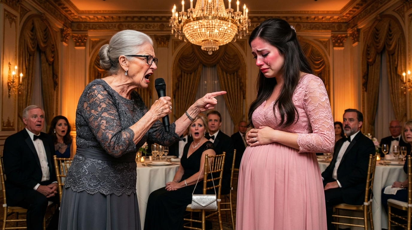 At my baby shower, my mother stood up and said, “Give your baby to your infertile sister.” She claimed I couldn’t raise a child alone and reached for my stomach. The room froze when someone unexpected stepped forward.