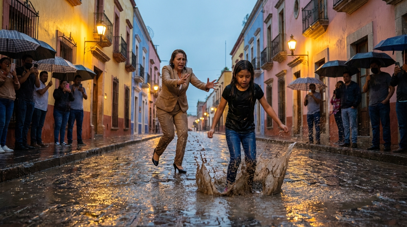 La humilló bajo la lluvia y la empujó frente a todos… pero una pulsera caída reveló la marca de su hija perdida