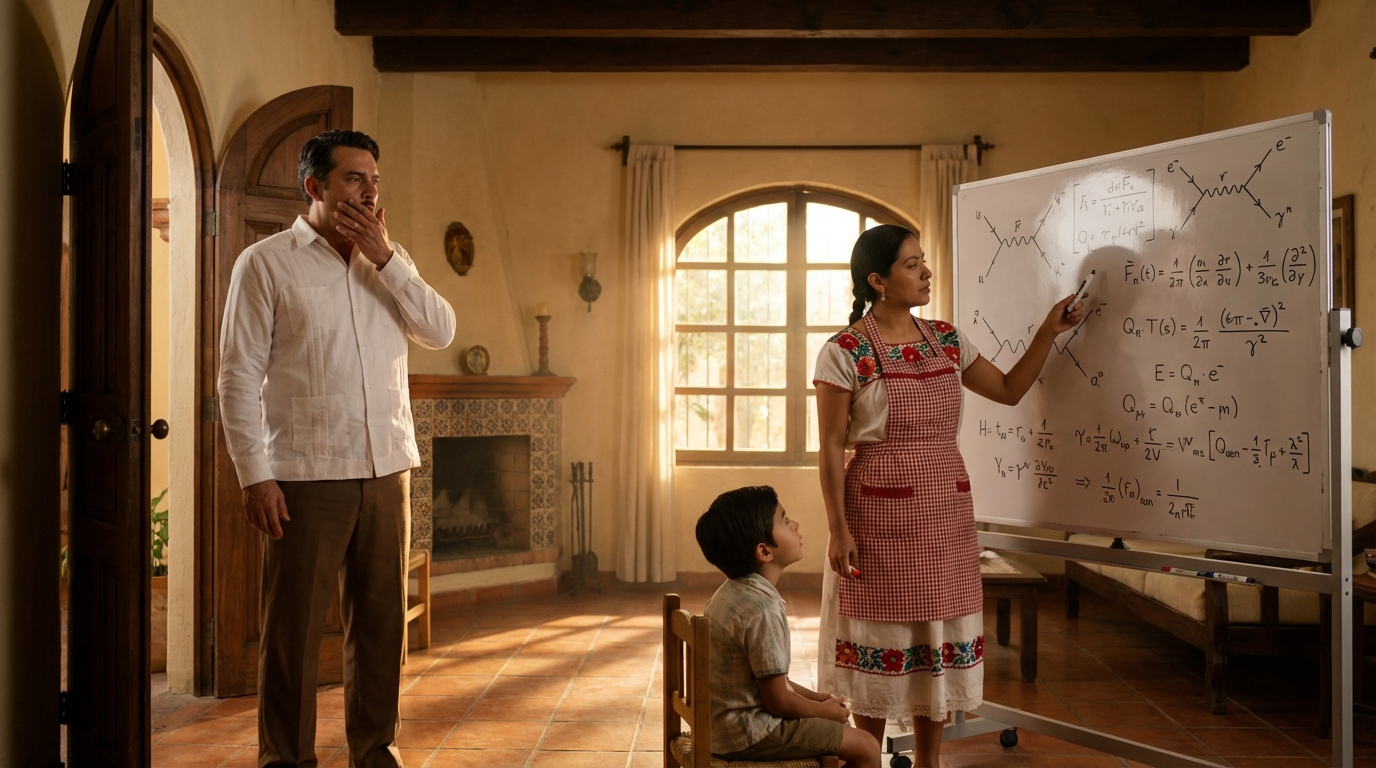 Regresó a casa sin avisar para atrapar a la empleada, pero lo que vio al abrir la puerta lo hizo caer de rodillas y pedir perdón entre lágrimas.