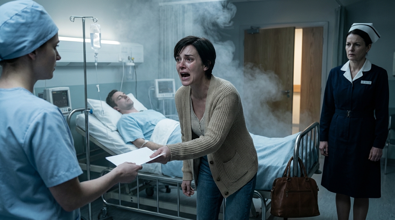 I went to the hospital to watch over my injured husband. While he slept, the nurse passed me a note: ‘He’s not the first… check your camera.’