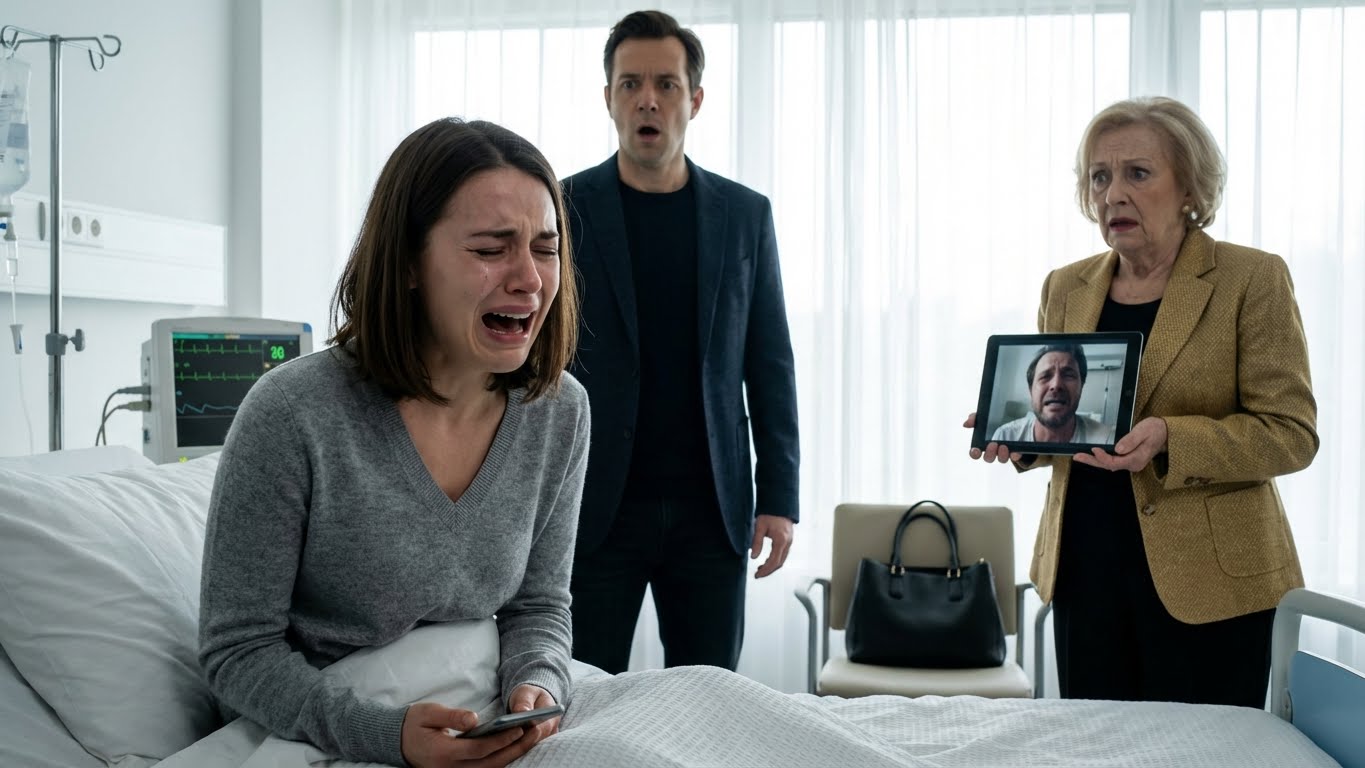 I overheard my heartless husband planning with his mother to abandon me in the hospital after I lost my baby. While unconscious, they used my fingerprint to access my bank app and transferred all the money. The next day, he mocked, “Thanks for your fingerprint—we bought a luxury house.” I couldn’t stop laughing because the bank app they used was…