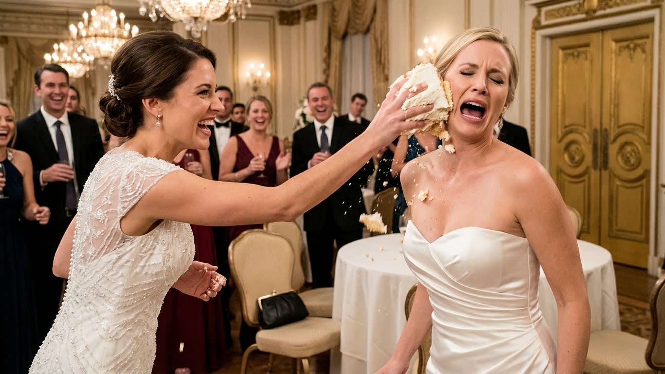 At my cousin’s wedding reception, the bride grabbed the microphone, pointed прямо at me, and shouted, “Who let her in here? She wasn’t invited!” The crowd roared with laughter, even my own relatives clapping like it was planned entertainment. I smiled through the humiliation, then rushed outside and broke down in the parking lot. Hours later, I returned to pick up my bag… and their faces turned pale the second they saw me.