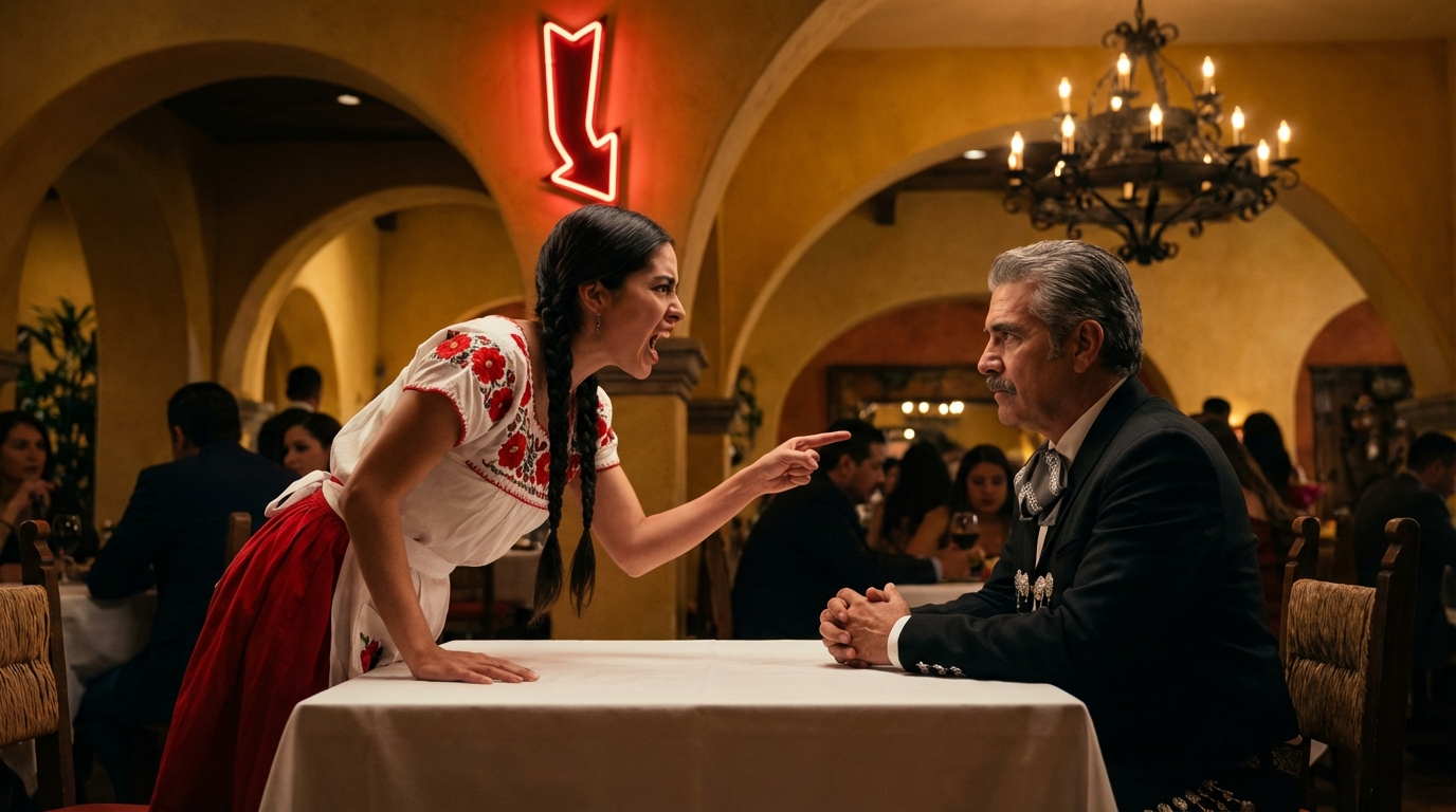 Era una noche que parecía no tener fin en el exclusivo restaurante Las Cuatro Estaciones. El aire estaba cargado del aroma a cortes finos y perfumes caros, pero para mí, Carmen Vega, solo era el escenario de otra jornada agotadora de diez horas.