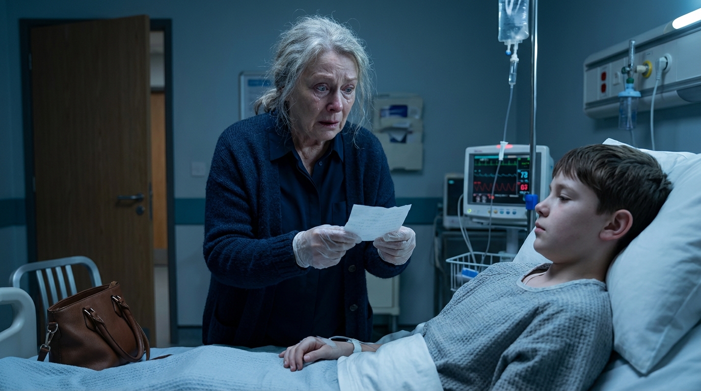 Mi hijo cayó en coma después de un accidente. El médico nos dijo: “Las posibilidades de recuperación son muy bajas”. Mi esposo se derrumbó en lágrimas y salió de la habitación. Cuando tomé la mano de mi hijo, sentí algo extraño: estaba apretando un pequeño trozo de papel. Lo desplegué con cuidado y vi una letra temblorosa que decía: “Mamá, abre mi armario”. Esa noche, cuando abrí el armario, me quedé completamente sin palabras…