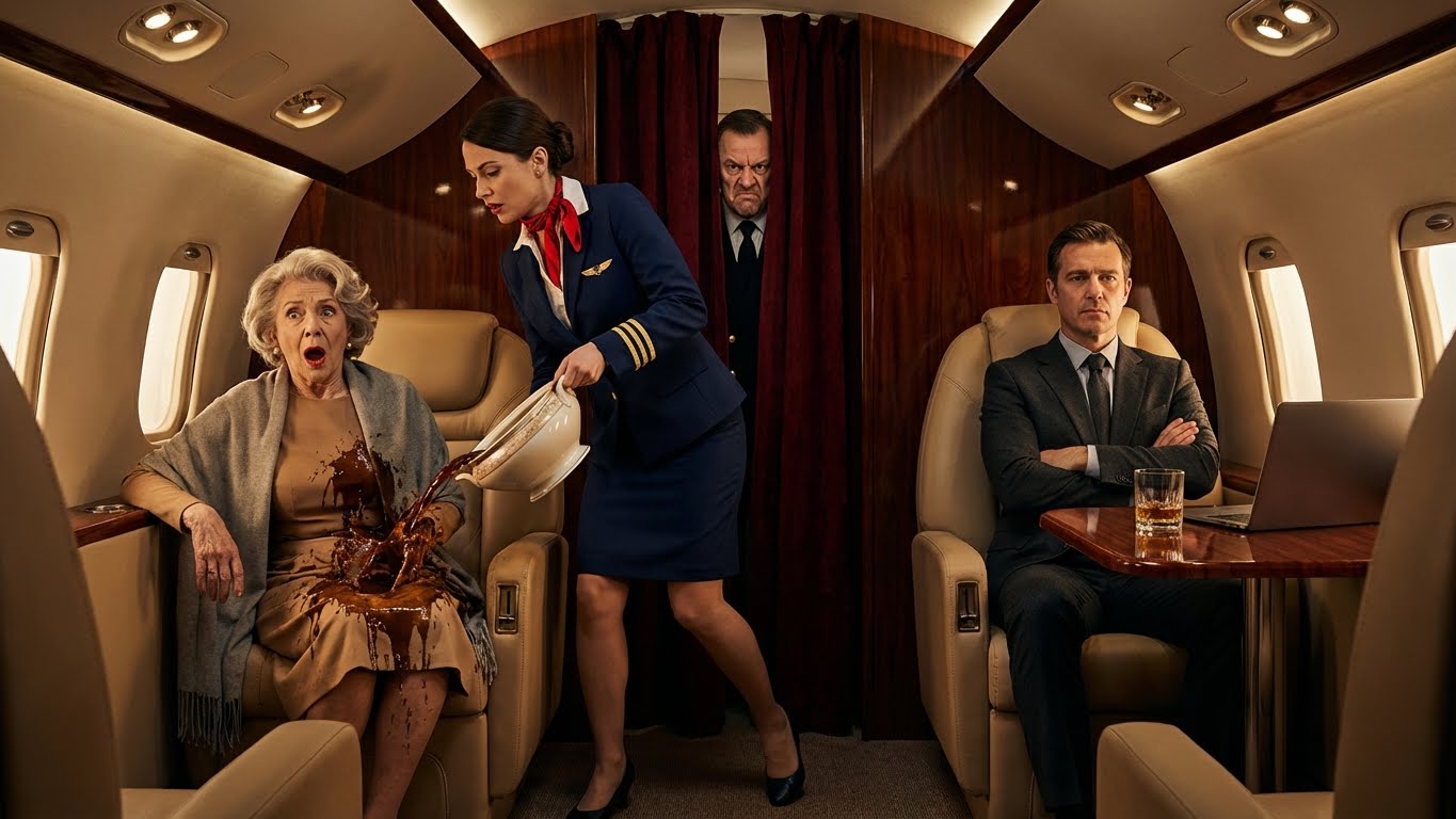 Cerré la cabina después de ver a mi asistente principal arrojar un estofado “caducado” sobre una pasajera ciega. Entonces reconocí quién era realmente