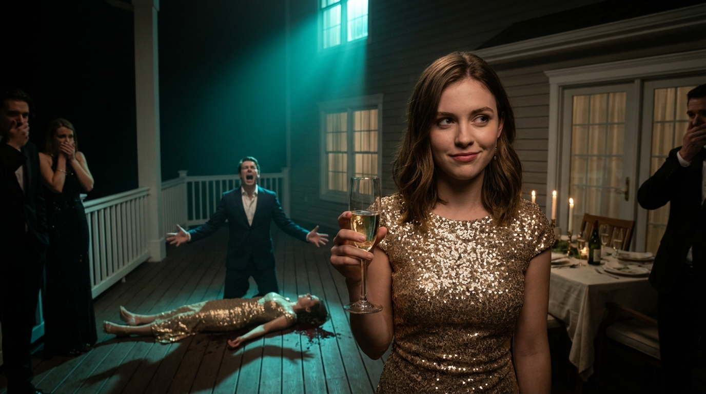 At my graduation party i caught my father putting powder into my champagne, so i smiled, stood up, and passed the glass to my sister, who unknowingly drank what he prepared for me.