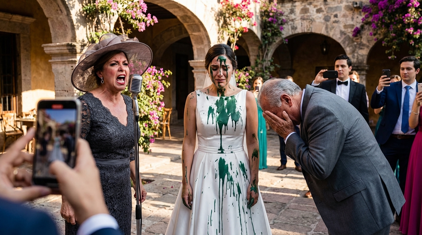 Humillada en una finca de lujo en Madrid: Mi suegra me bañó en pintura verde ante la élite, sin saber que mi herencia secreta de 5 millones de euros revelaría su bancarrota.