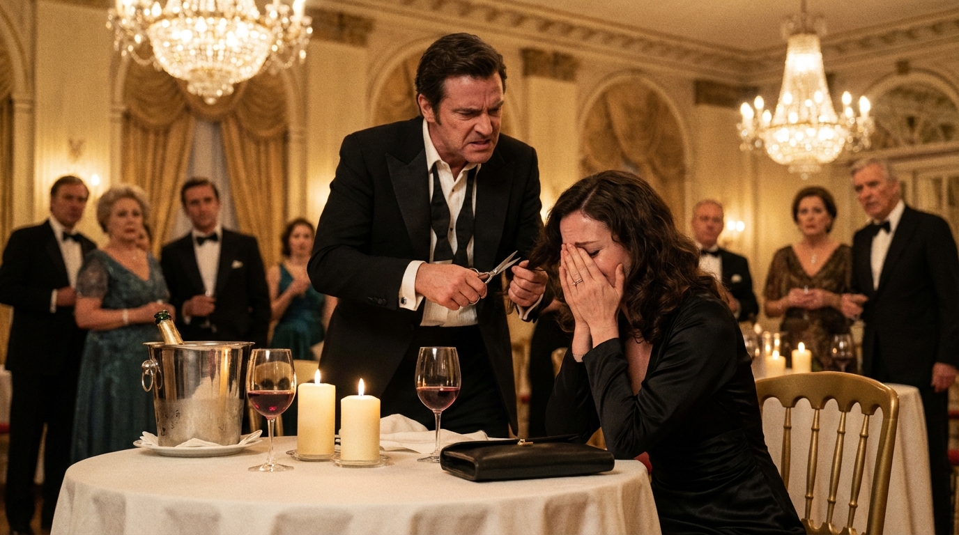 My husband grabbed the scissors and chopped my hair off at a family barbecue because he thought I was getting too much attention, and when I couldn’t stop crying my mother-in-law smirked and said, a woman with no hair is still a woman, you should thank him!