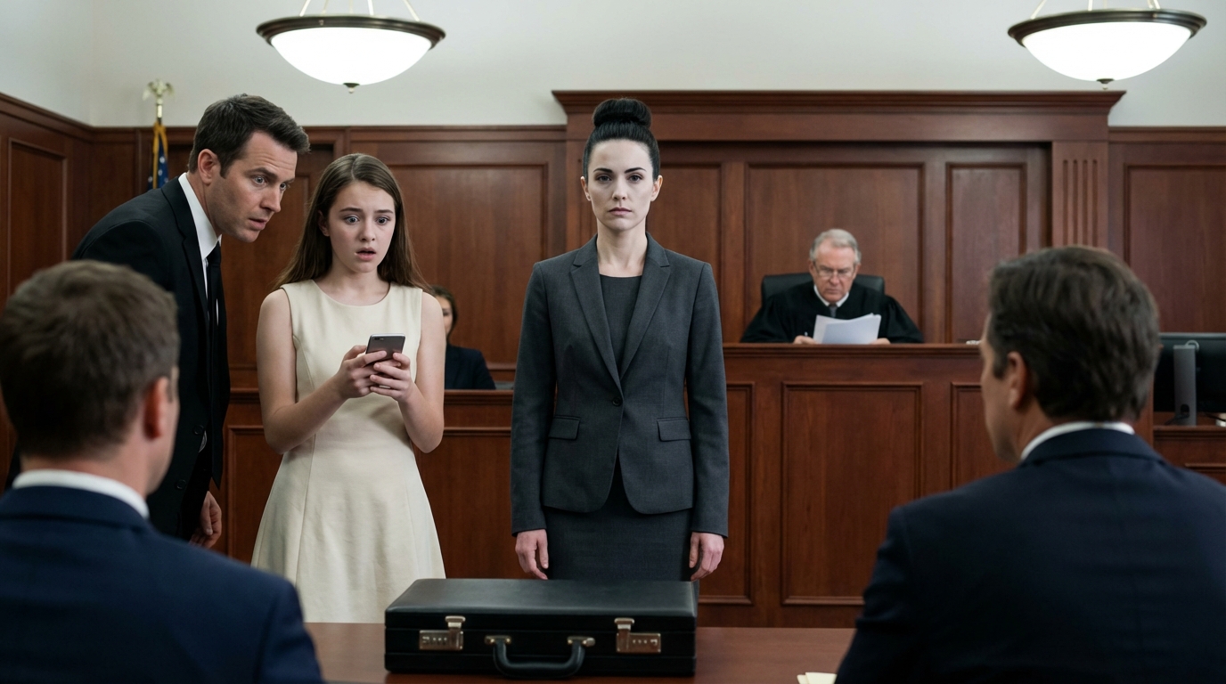 She rolled her eyes when I entered—just a “boring mom” in a gray suit. But when the judge whispered, “You don’t know who that woman is, do you?” her smile vanished. Everyone finally saw what I’d kept hidden for 17 years.