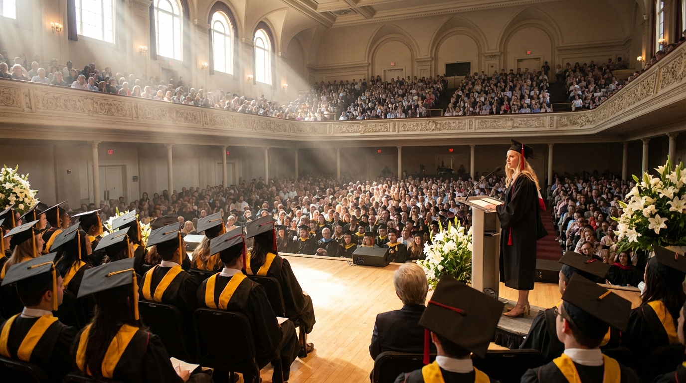 “Valedictorian’s Secret Scholarship Exposed: How One Brave Student Turned Her Parents’ Greed Against Them in a Graduation Speech They’ll Never Forget”