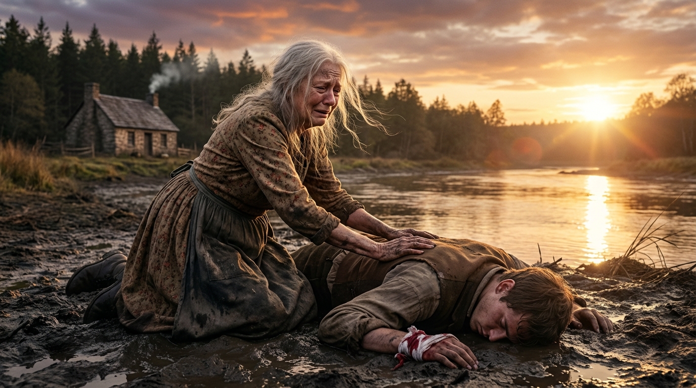 “Mis manos de 76 años sacaron un cuerpo atado del río. Estaba vivo… y era el millonario desaparecido que toda España buscaba…