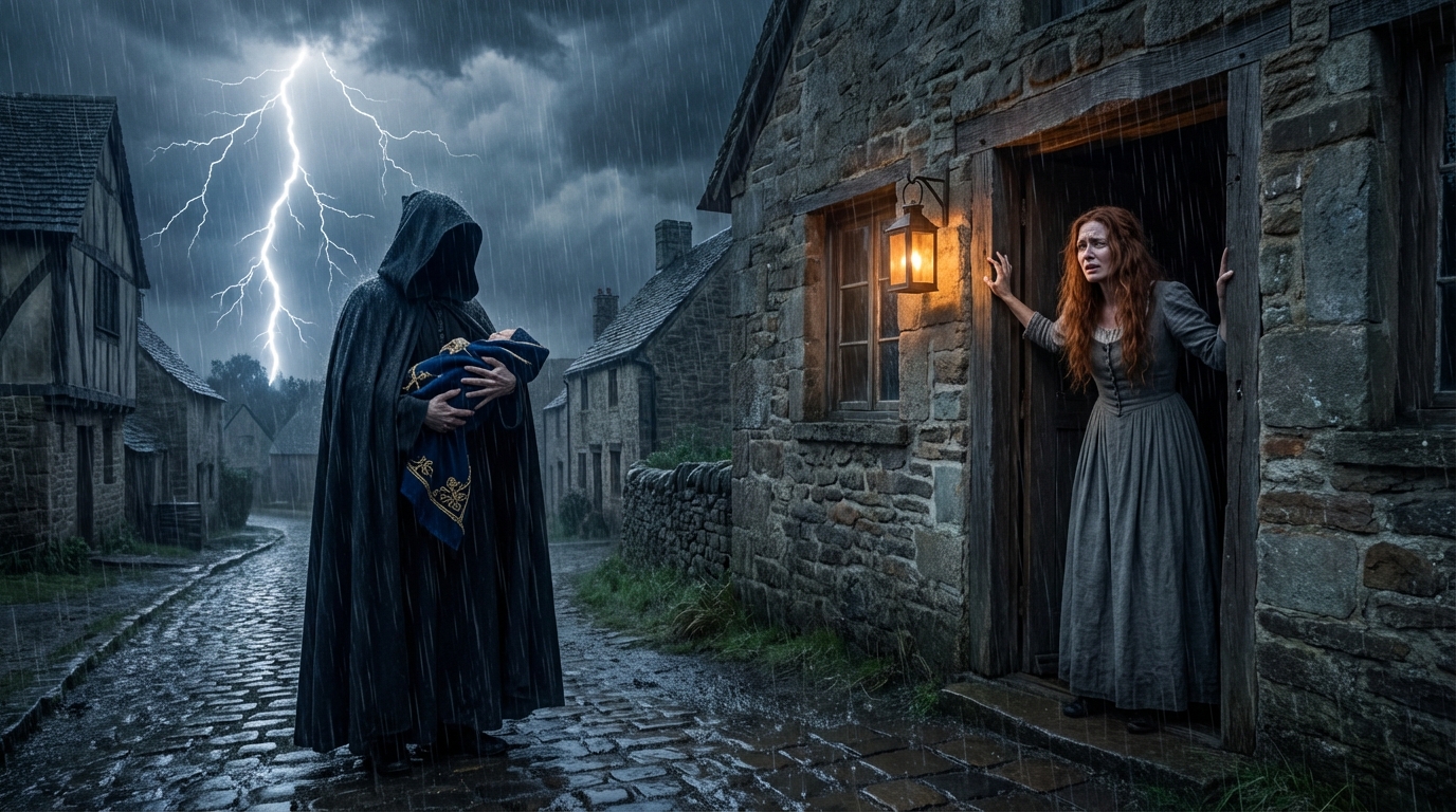 Esconde a ese niño. Es el futuro rey. Dijo el hombre misterioso al entregar el bebé a la campesina.La noche caía sobre los campos de Wesex con un silencio tan espeso que ni los grillos se atrevían a cantar.