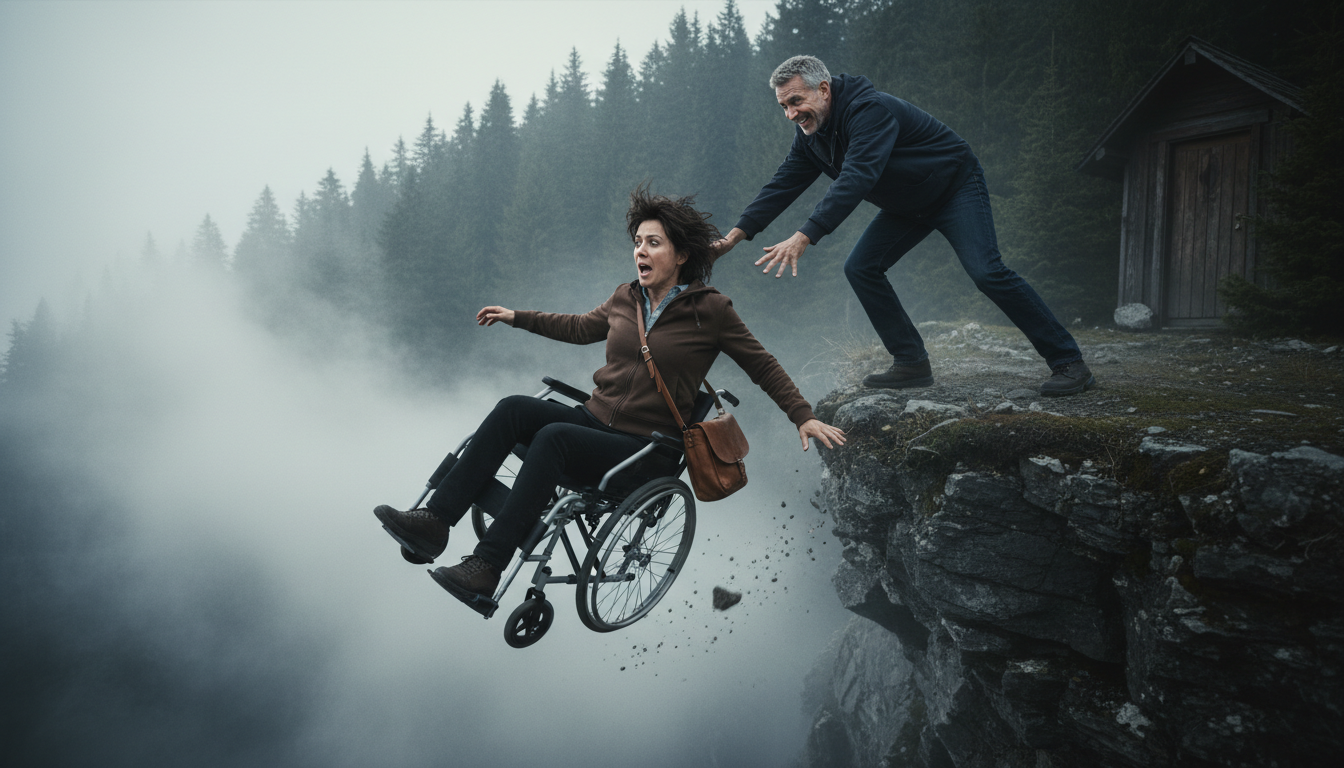 Our marriage was falling apart when my husband planned a romantic escape to the mountains. At the highest point, he revealed his plan to claim my $3 million insurance and pushed my wheelchair down the hill. The next day, he screamed when a lawyer called to say I had secretly changed the beneficiary.