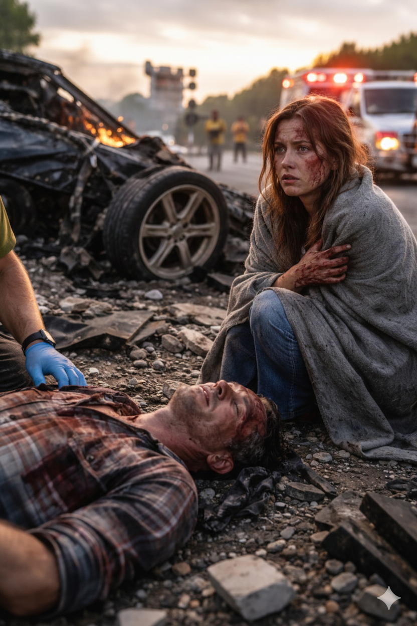 I Survived the Crash and Everyone Kept Calling Me “Lucky” — What They Don’t Talk About Is the Stranger Who Dragged Me from the Wreck, Looked Me in the Eye, and Whispered, “Stay With Me” Before He Never Walked Away
