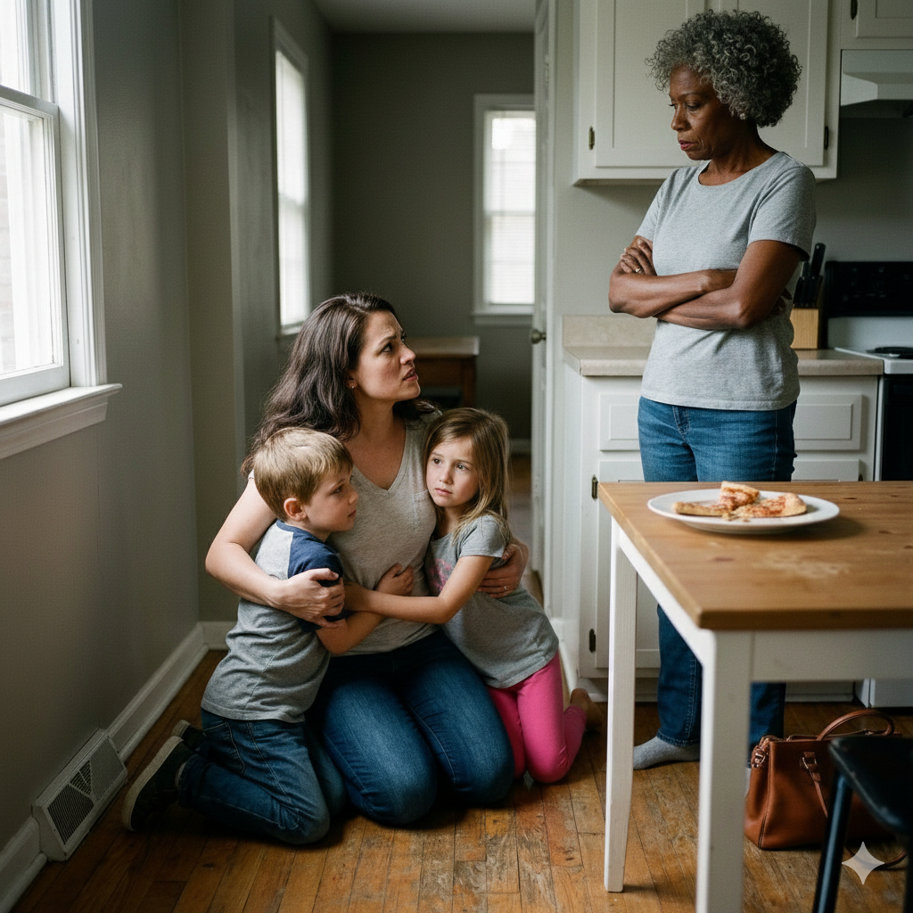 “Mom, Grandma is feeding us pizza crusts!” my six-year-old daughter said through the phone. “Why did you tell her!? Now we’re going to get punished!” my ten-year-old son yelled from somewhere in the background. “WHAT!?” I shouted. “I’m on my way!”