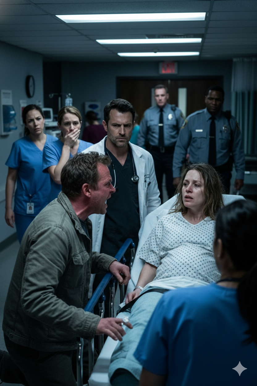 While I was pregnant with twins, I begged my husband to take me to the hospital, but his mother demanded a mall trip first; hours later a stranger rushed me to emergency care, and my husband’s words stunned everyone there.