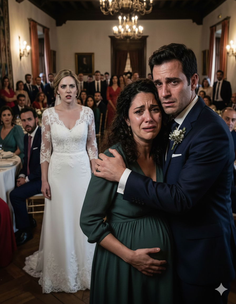 SHE POINTED AT YOUR BELLY AND SCREAMED “SHAME”… THEN HER GROOM LOOKED AT YOU, BROKE, AND WHISPERED “FORGIVE ME”