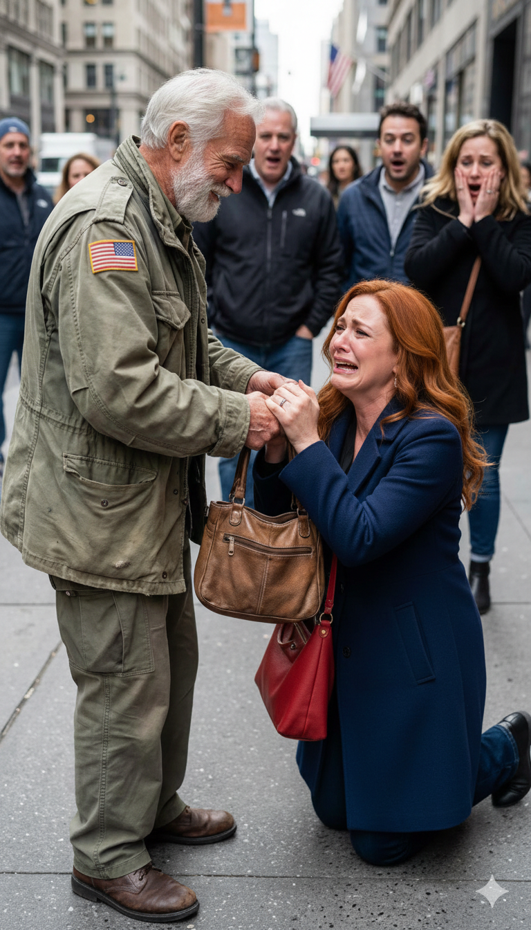 He Was Just Walking Home from the VA Clinic When He Spotted a Purse Under a Park Bench, Full of Cash, Makeup, and Receipts, With No ID in Sight—What Happened Over the Next Three Hours, When He Tracked Down the Owner Block by Block, Finally Returning It, Made Everyone Watching Stop in Their Tracks