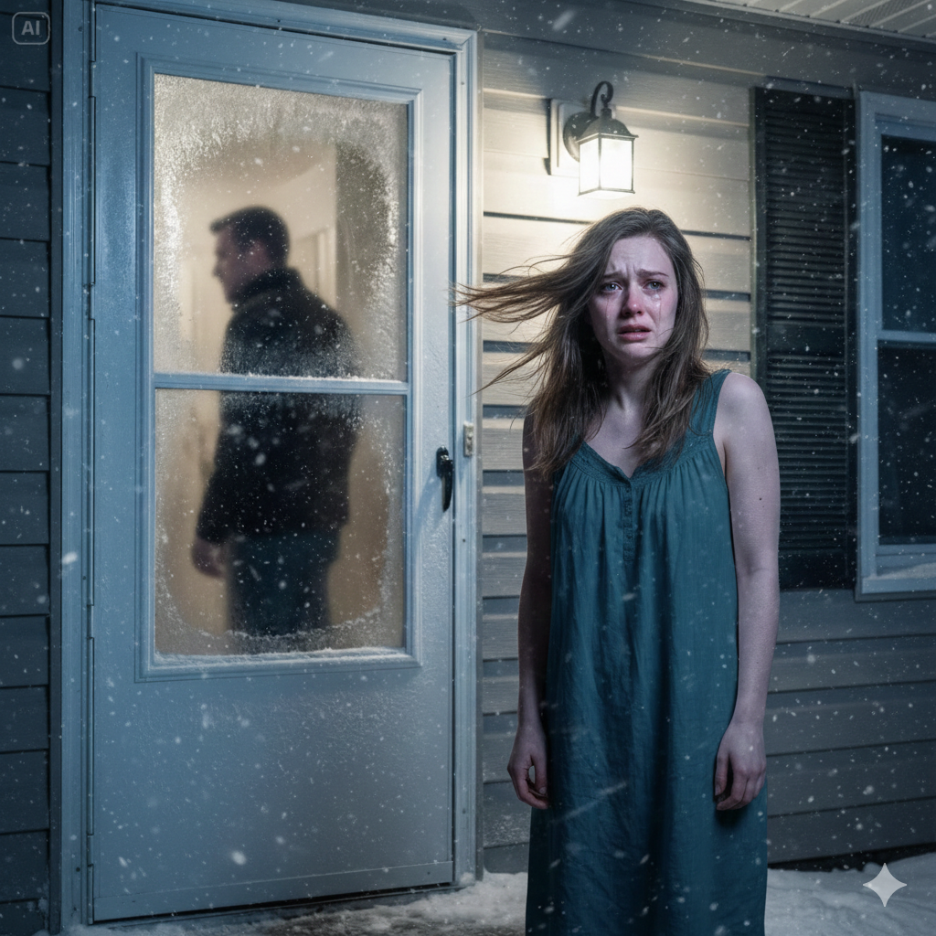 He yelled, “Then go to your parents hope you don’t freeze!” and locked me outside in the middle of winter wearing only my nightgown. I was about to break the window when our elderly neighbor came out and said, “My son is your husband’s boss. Stay with me tomorrow he’ll be begging.”