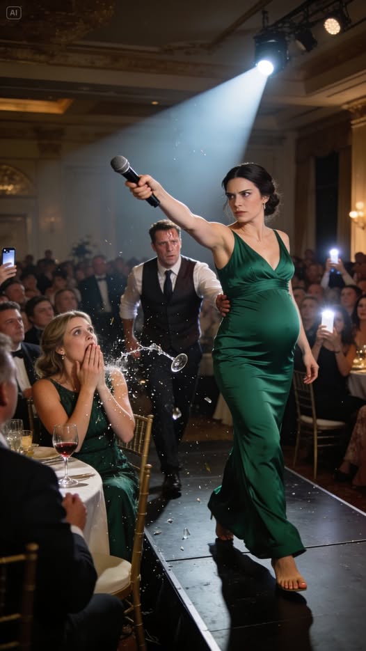 My husband shoved my hand aside and muttered, “don’t embarrass me—you’re just a baby carrier.” before 120 guests, i kept smiling… then grabbed the microphone and revealed everything….