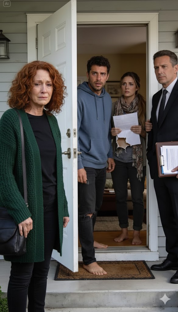 I was sitting in my own living room, the TV murmuring in the background, when my son-in-law marched in, switched it off, and said, “Go to your room, old lady. This is my living room now.” My daughter turned her head away so fast you’d think I wasn’t even there. The silence cut deeper than his words. I closed my fingers around my keys, walked out without looking back, and let the door slam behind me. The next day, a man in a suit rang the doorbell.