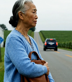 After we laid my husband to rest, my son drove me to a quiet road outside town and said, “This is where you get out. The house and the business are mine now.” I stood in the dust, clutching my bag, as he pulled away without looking back. No phone. No cash. And that’s when I realized—I wasn’t alone. I was free… but he had no idea what I’d put in place before his father passed away…