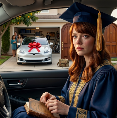 My parents told me to take the bus to my graduation—while buying my sister a Tesla. “Take the bus,” Dad said. “That car is for your sister.” At graduation, the dean announced, “And now… our youngest billionaire graduate…” My parents dropped their programs.