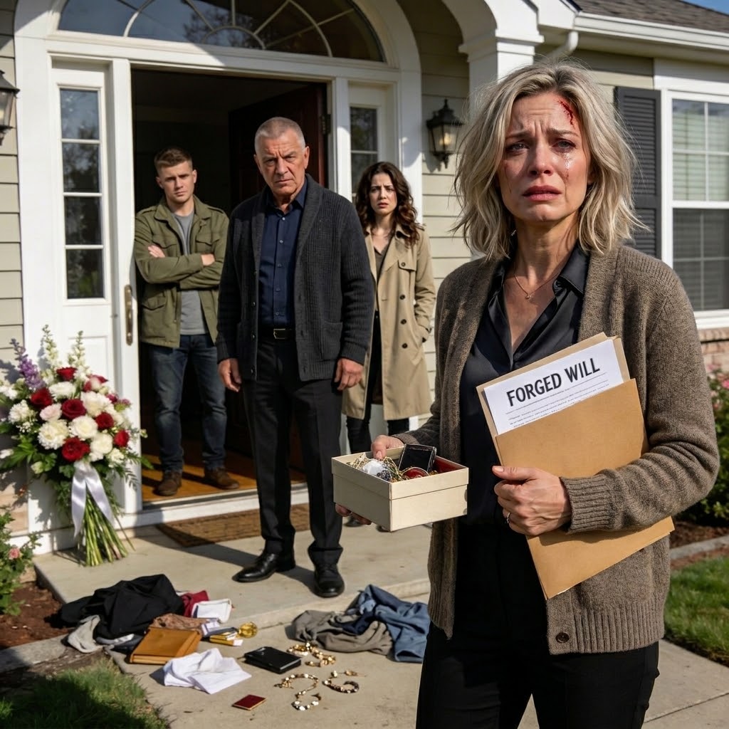 The day after my mother’s funeral, my stepfather kicked me out after taking everything, and years later, I uncovered that her will had been forged.